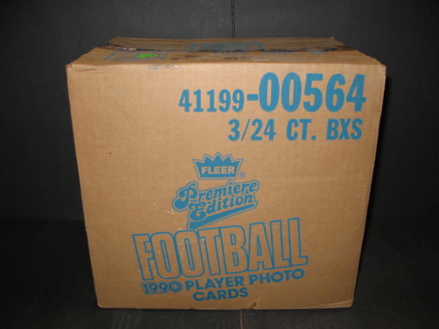 1990 Fleer Football Rack Case (3 Box) (00564)