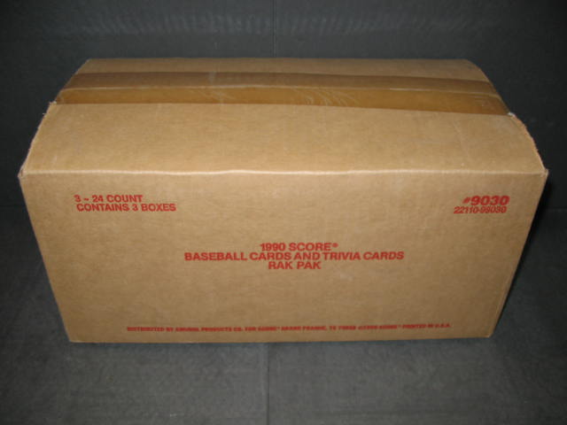 1990 Score Baseball Rack Pack Case (3 Box)