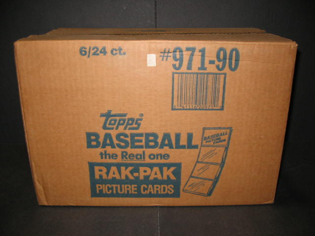 1990 Topps Baseball Rack Pack Case (6 Box) (Sealed)