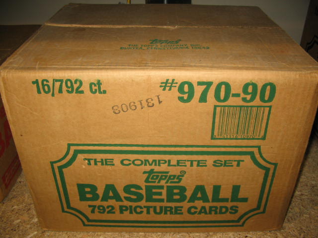 1990 Topps Baseball Factory Set Case (RWB) (16 Sets)