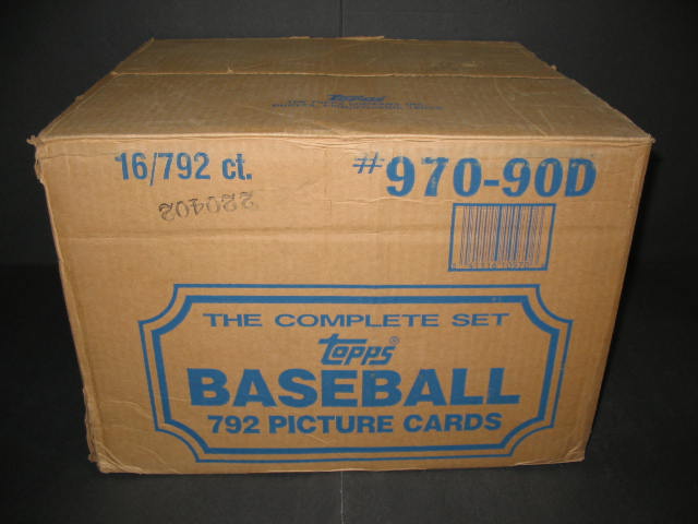 1990 Topps Baseball Factory Set Case (RWB) (16 Sets)