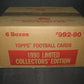 1990 Topps Football Tiffany Factory Set Case (6 Sets) (Sealed)