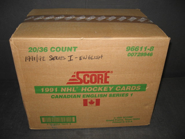 1991/92 Score Hockey Series 1 Case (Can/Eng) (20 Box) (96611-8)