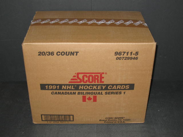 1991/92 Score Hockey Series 1 Case (Can/Bi) (20 Box) (96711-5)