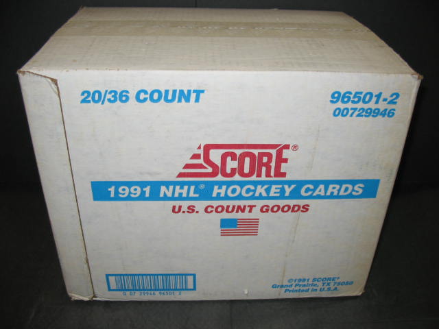 1991/92 Score Hockey Case (US) (20 Box) (96501-2)