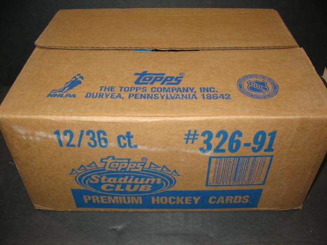 1991/92 Topps Stadium Club Hockey Case (12 Box) (326-91)