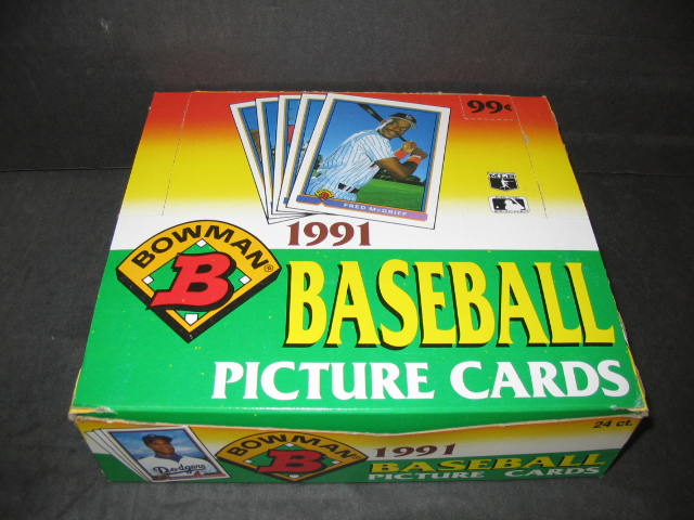 1991 Bowman Baseball Unopened Cello Box