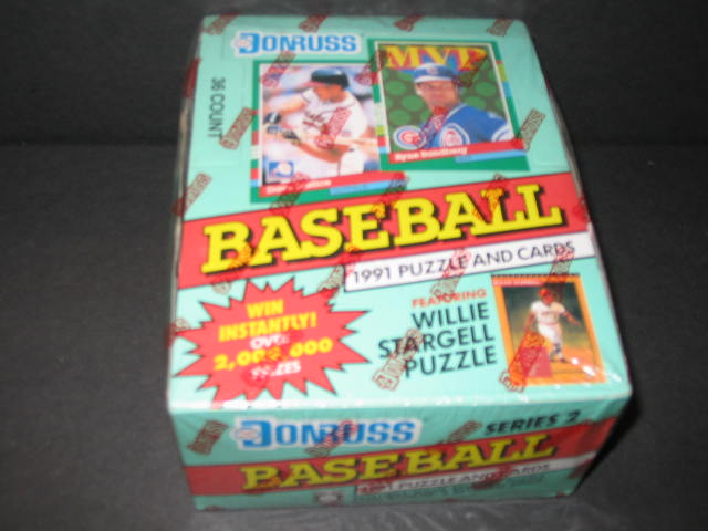 1991 Donruss Baseball Series 2 Wax Box