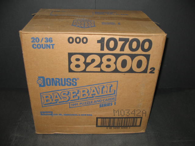 1991 Donruss Baseball Series 1 Unopened Wax Case (20 Box) (82800)