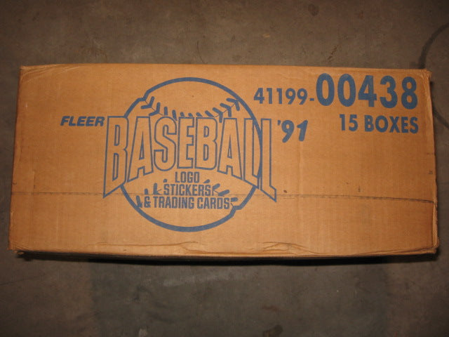 1991 Fleer Baseball Factory Set Case (15 Sets) (00438)