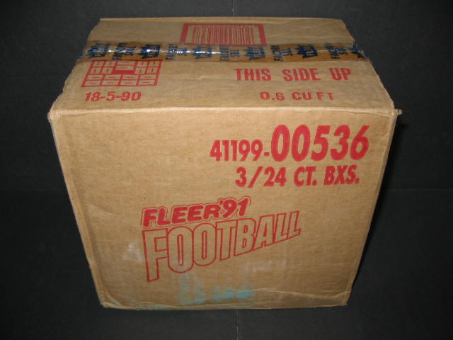 1991 Fleer Football Rack Case (3 Box) (00536)