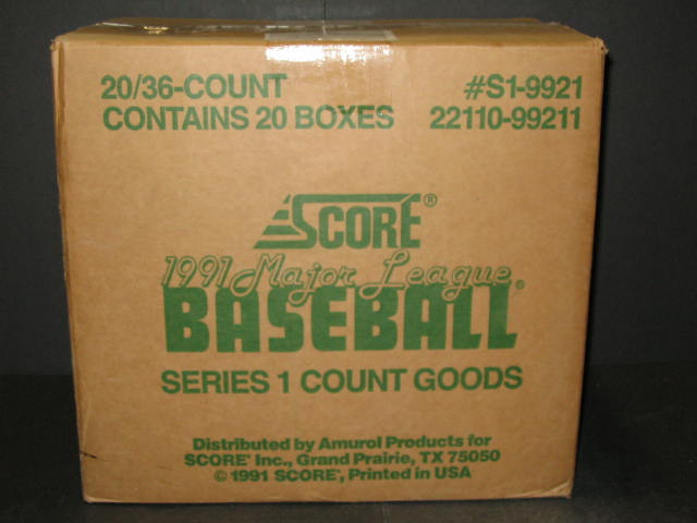 1991 Score Baseball Series 1 Case (20 Box)