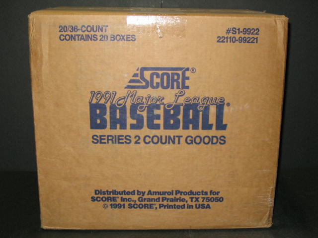 1991 Score Baseball Series 2 Case (20 Box)