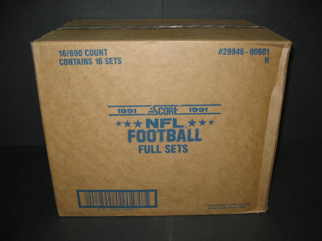 1991 Score Football Factory Set Case (16 Sets)
