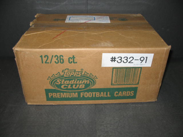 1991 Topps Stadium Club Football Case (12 Box) (Sealed)