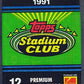 1991 Topps Stadium Club Football Unopened Pack