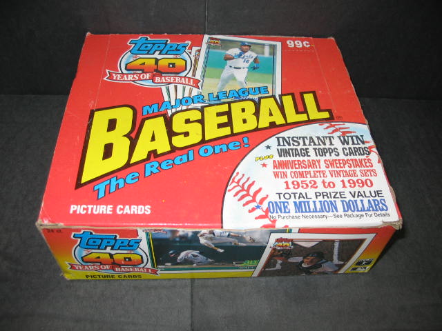 1991 Topps Baseball Unopened Cello Box