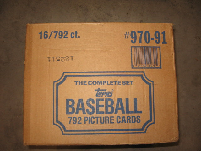 1991 Topps Baseball Factory Set Case (RWB) (16 Sets)