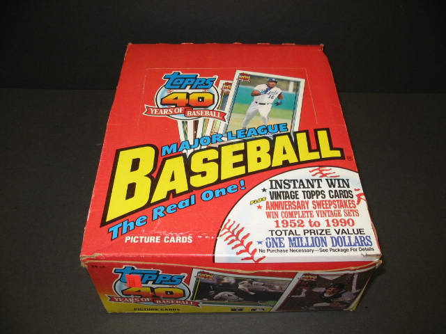 1991 Topps Baseball Unopened Rack Box