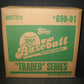 1991 Topps Baseball Traded Factory Set Case (100 Sets)