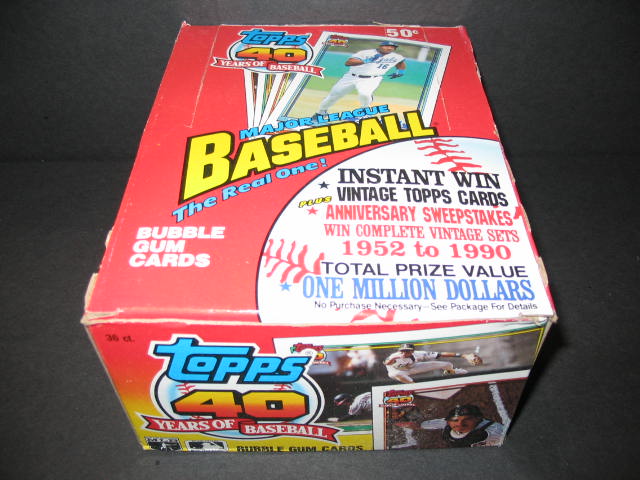 1991 Topps Baseball Unopened Wax Box