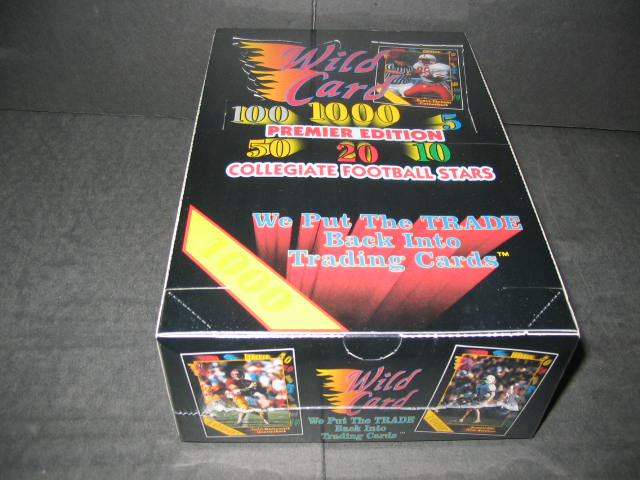 1991 Wild Card Collegiate Football Box