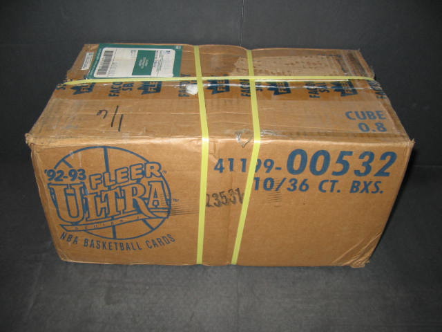 1992/93 Fleer Ultra Basketball Series 1 Case (10 Box) (00532)