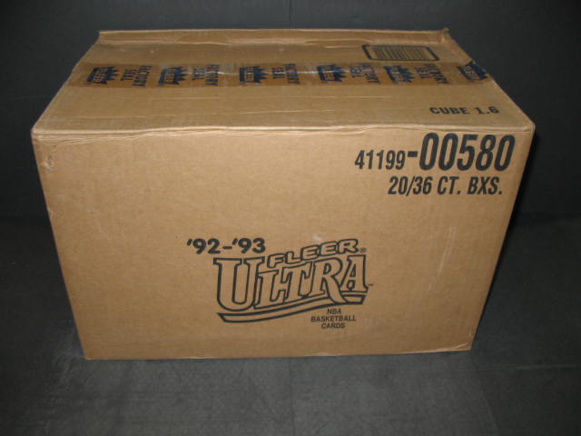 1992/93 Fleer Ultra Basketball Series 2 Case (20 Box) (00580)