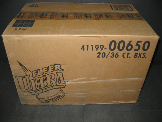 1992/93 Fleer Ultra Hockey Series 1 Case (20 Box)