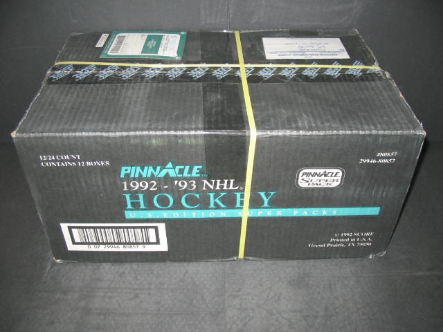 1992/93 Pinnacle Hockey Jumbo Case (12 Box)