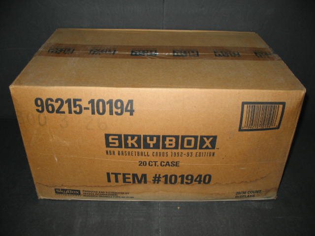 1992/93 Skybox Basketball Series 1 Case (20 Box)