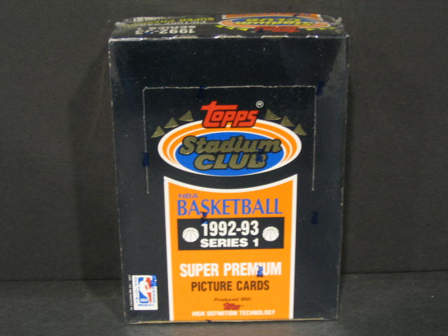 1992/93 Topps Stadium Club Basketball Series 1 Box