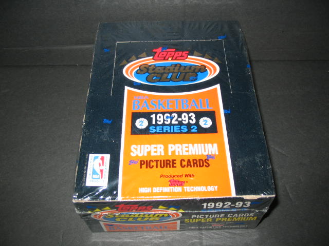 1992/93 Topps Stadium Club Basketball Series 2 Box