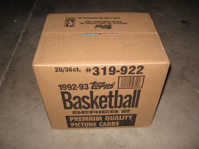 1992/93 Topps Basketball Series 2 Case (20 Box)