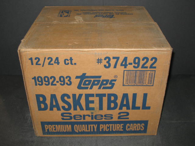 1992/93 Topps Basketball Series 2 Jumbo Case (12 Box)