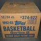 1992/93 Topps Basketball Series 2 Jumbo Case (12 Box)