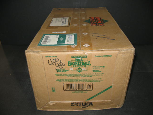 1992/93 Upper Deck Basketball High Series Jumbo Case (20 Box)