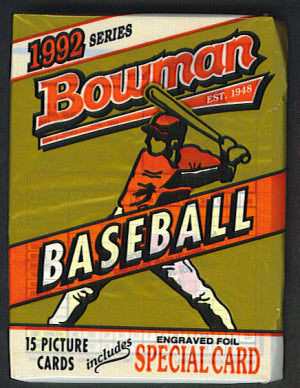 1992 Bowman Baseball Unopened Pack