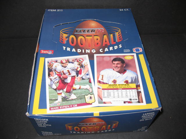 1992 Fleer Football Rack Box