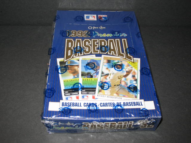 1992 OPC O-Pee-Chee Premier Baseball Box