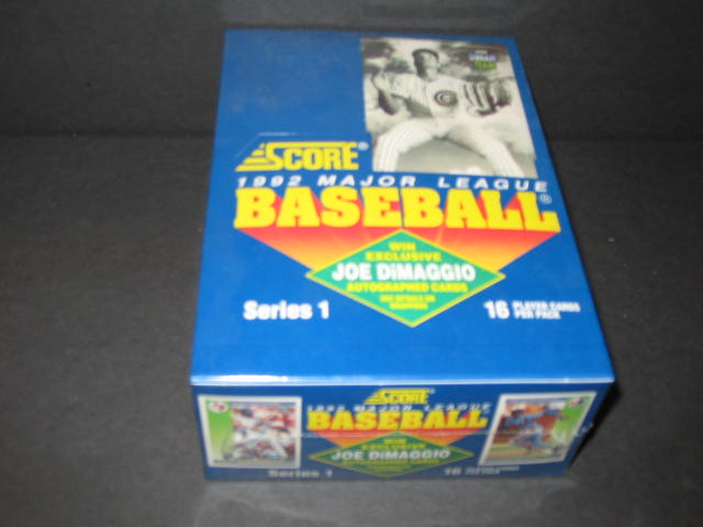 1992 Score Baseball Series 1 Box