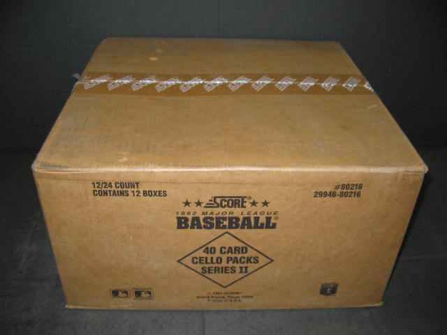 1992 Score Baseball Series 2 Jumbo Case (12 Box)