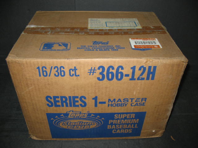 1992 Topps Stadium Club Baseball Series 1 Case (16 Box)