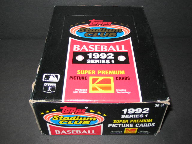 1992 Topps Stadium Club Baseball Series 1 Box