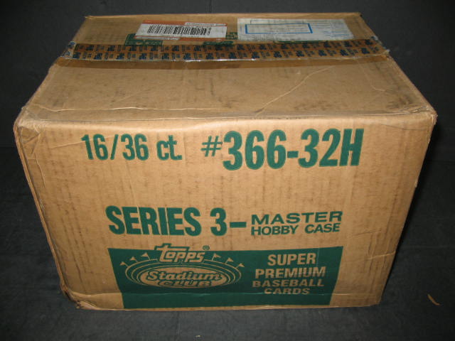 1992 Topps Stadium Club Baseball Series 3 Case (16 Box)