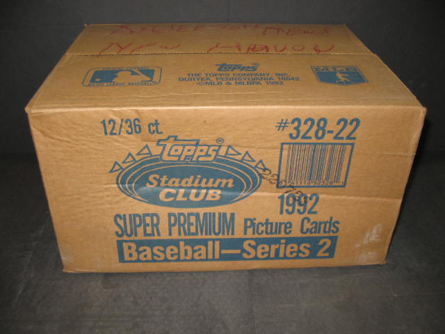 1992 Topps Stadium Club Baseball Series 2 Case (12 Box) (328-22)