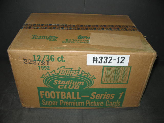 1992 Topps Stadium Club Football Series 1 Case (12 Box) (332-12)