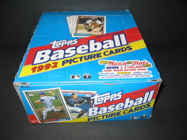 1992 Topps Baseball Rack Box