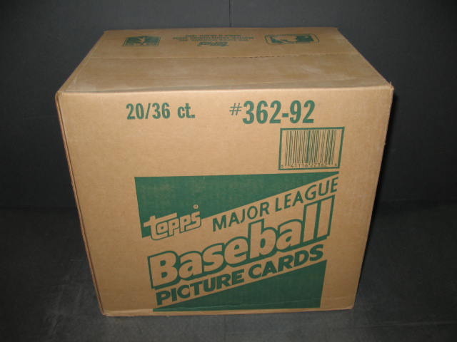 1992 Topps Baseball Case (20 Box) (362-92)