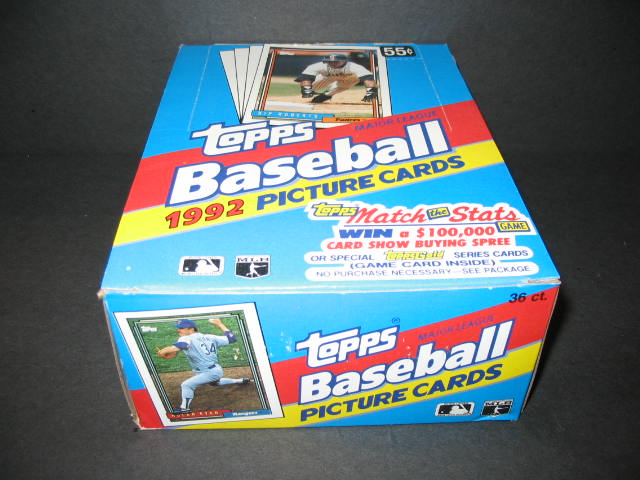 1992 Topps Baseball Box